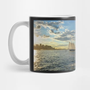 Boston Harbor Sailboat Boston MA Mug